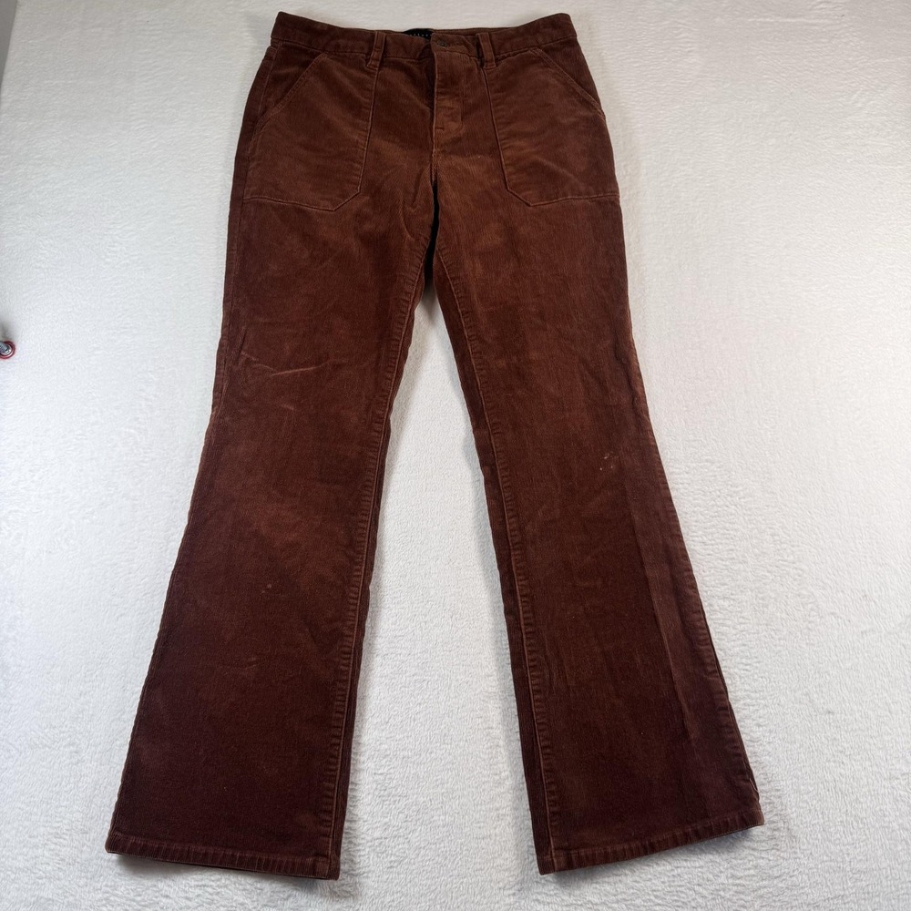 Sanctuary Pants Womens 29 Brown Corduroy Straight Leg Casual Khakis Pockets